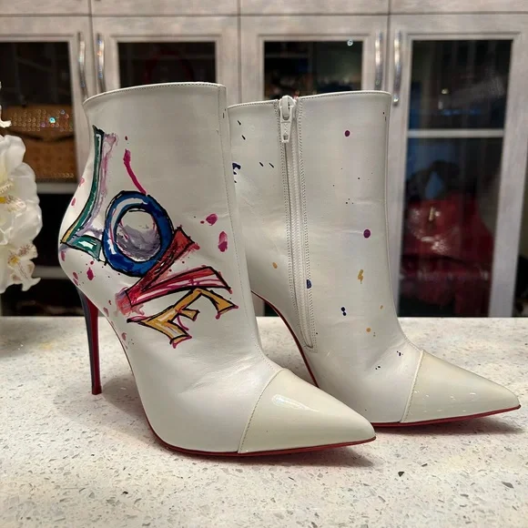Christian Louboutin In Love White Bootie - Picture 3 of 7